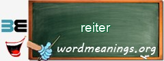 WordMeaning blackboard for reiter
